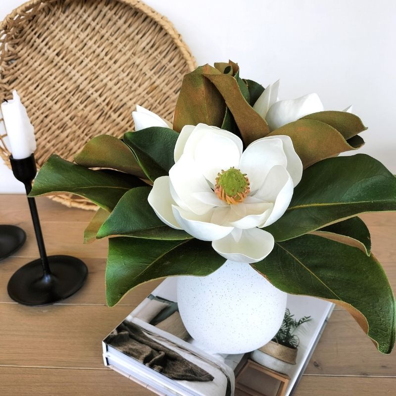 Real Touch Magnolia Stem | 12'' Long
