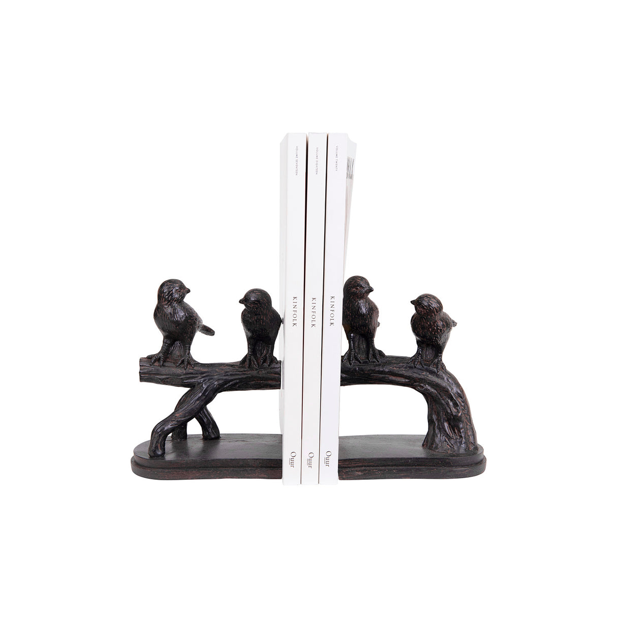 Birds on Branch Rustic Brown Bookends | Set of 2
