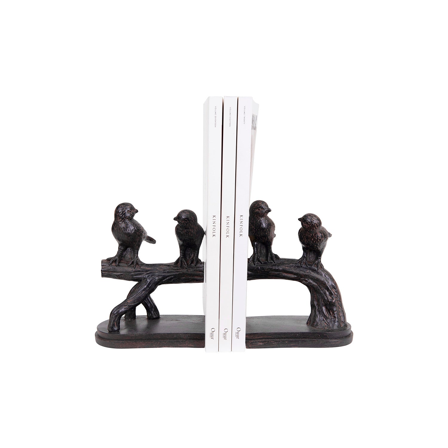 Birds on Branch Rustic Brown Bookends | Set of 2