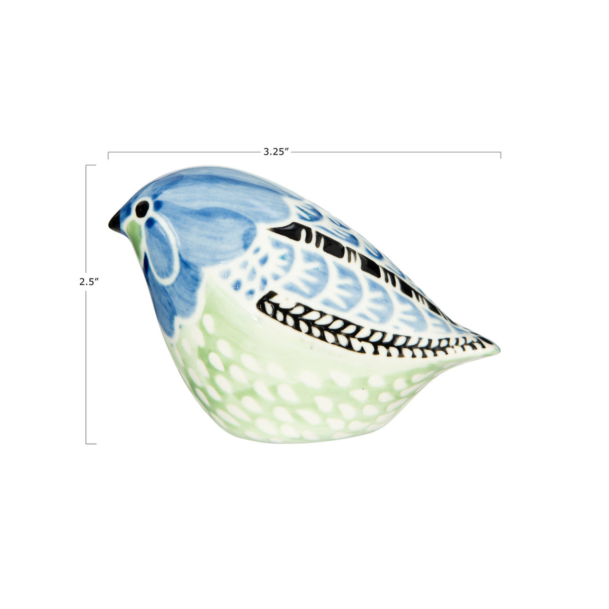 Hand-Painted Ceramic Bird Figurine