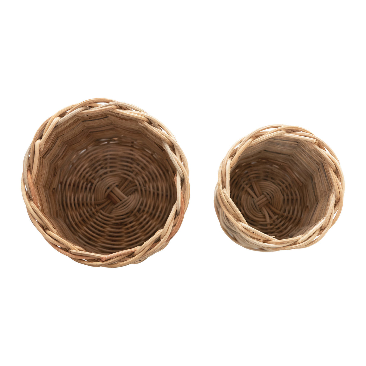 Hand-Woven Wicker Storage Baskets