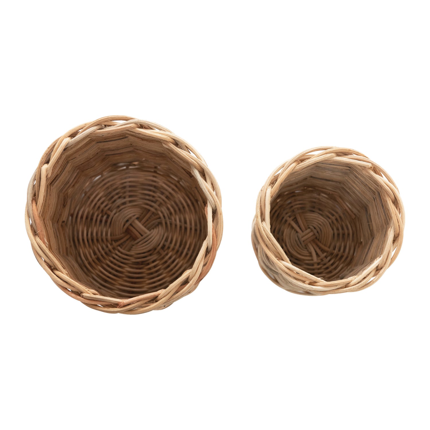 Hand-Woven Wicker Storage Baskets