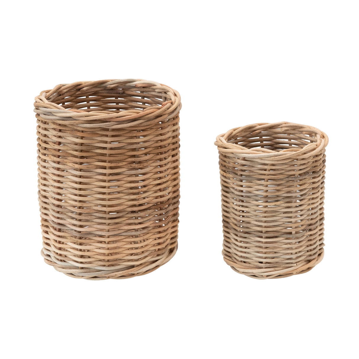 Hand-Woven Wicker Storage Baskets