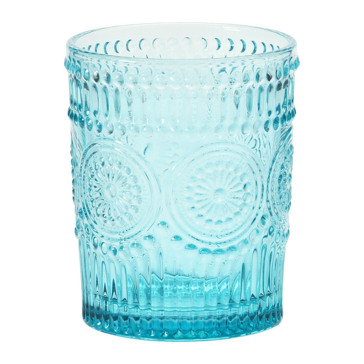 Colorful Embossed Dotted Drinking Glass