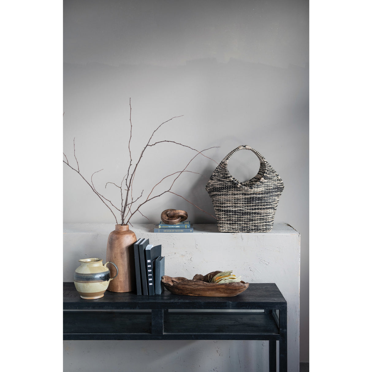 Paulownia Wood Vase with Walnut Finish