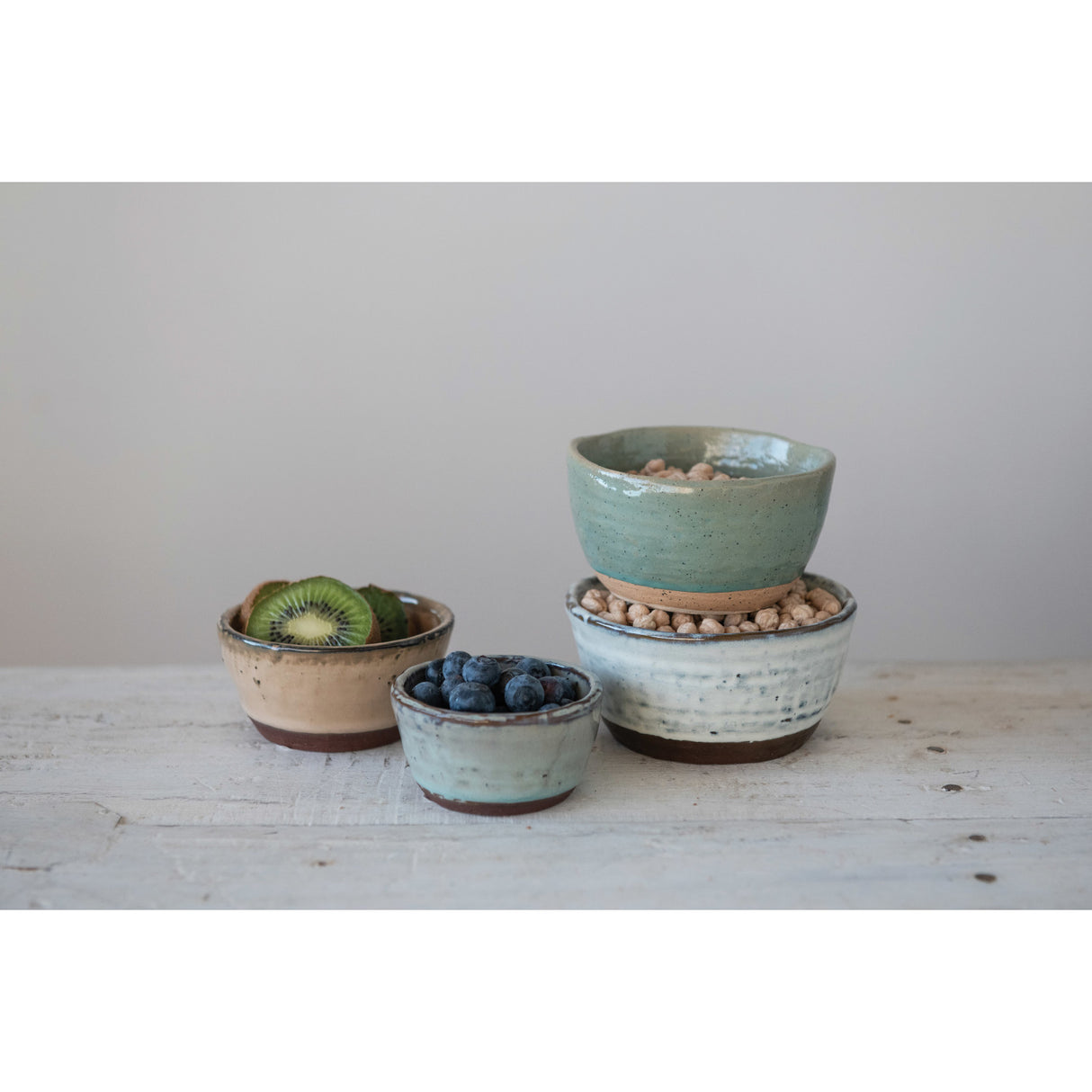 Reactive Glaze Ceramic Nesting Bowls (Set of 4)
