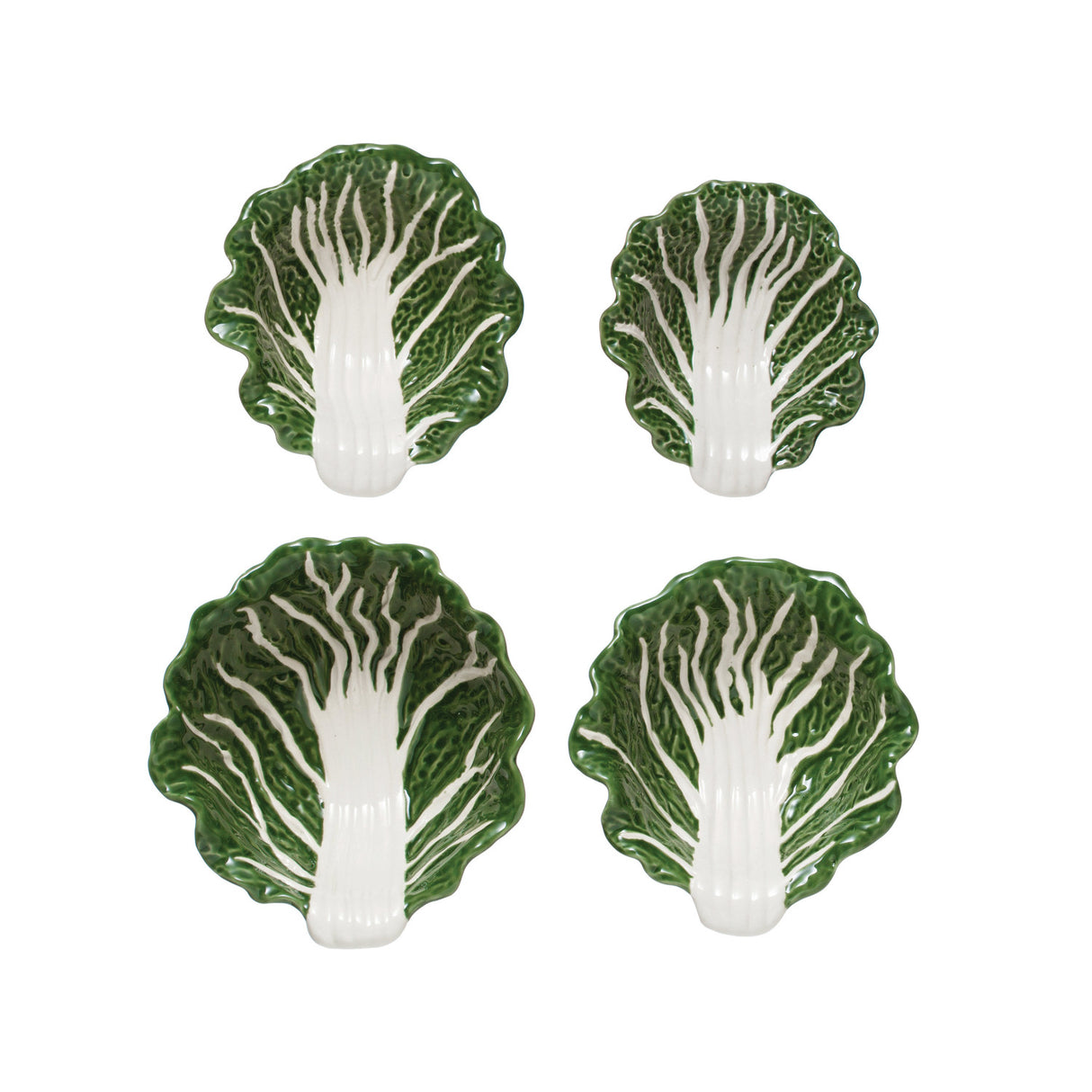 Green Cabbage Nesting Bowls | Set of 4