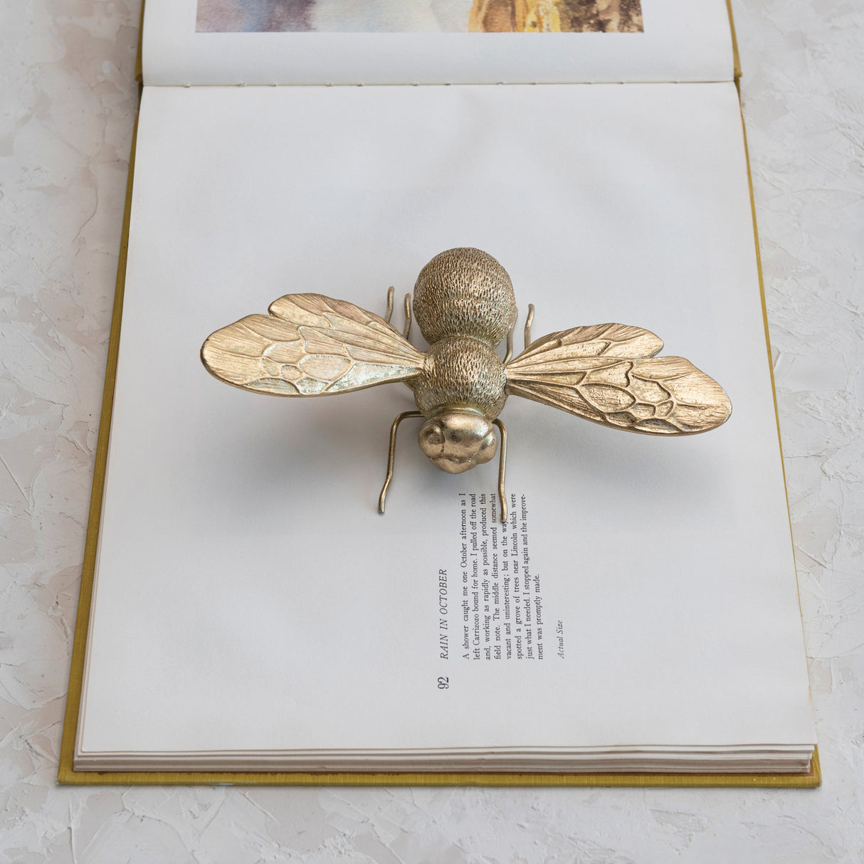 Gold Bee Resin Figurine