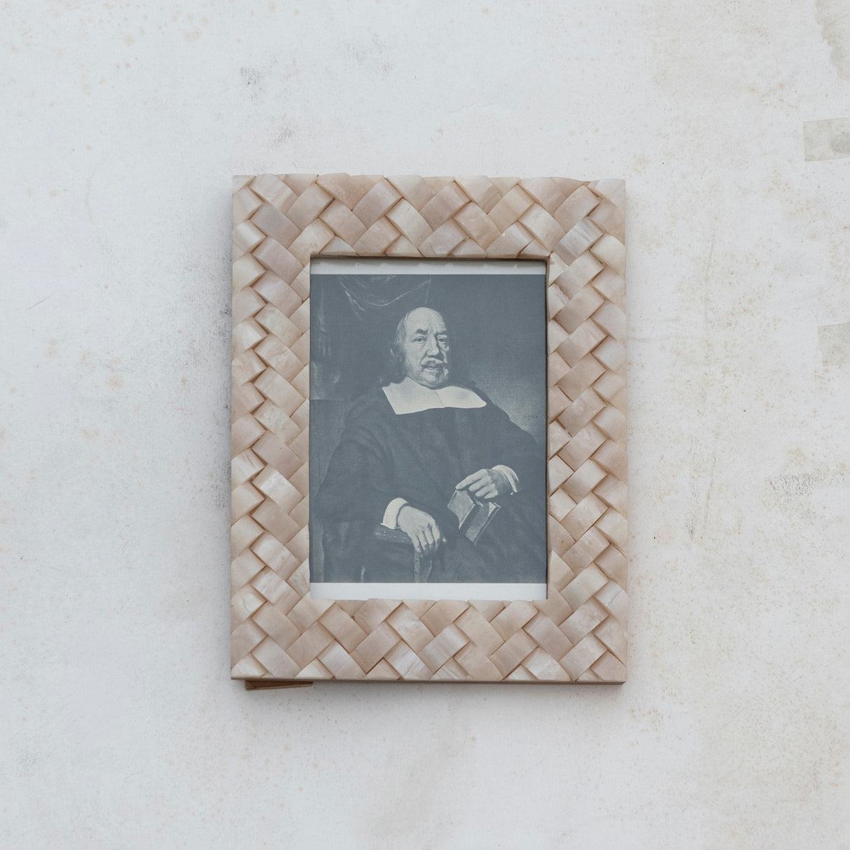 Ivory Woven Resin Picture Frame | Holds 5x7 Photo