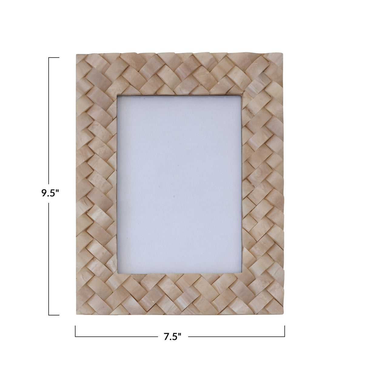 Ivory Woven Resin Picture Frame | Holds 5x7 Photo