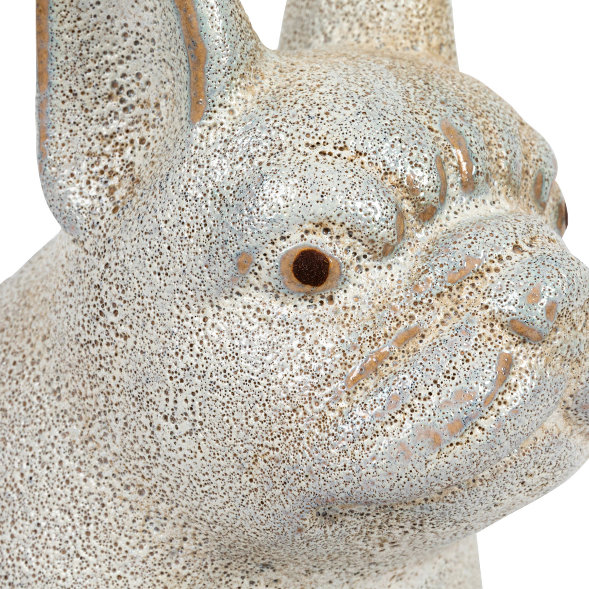 White Terracotta French Bulldog Figurine