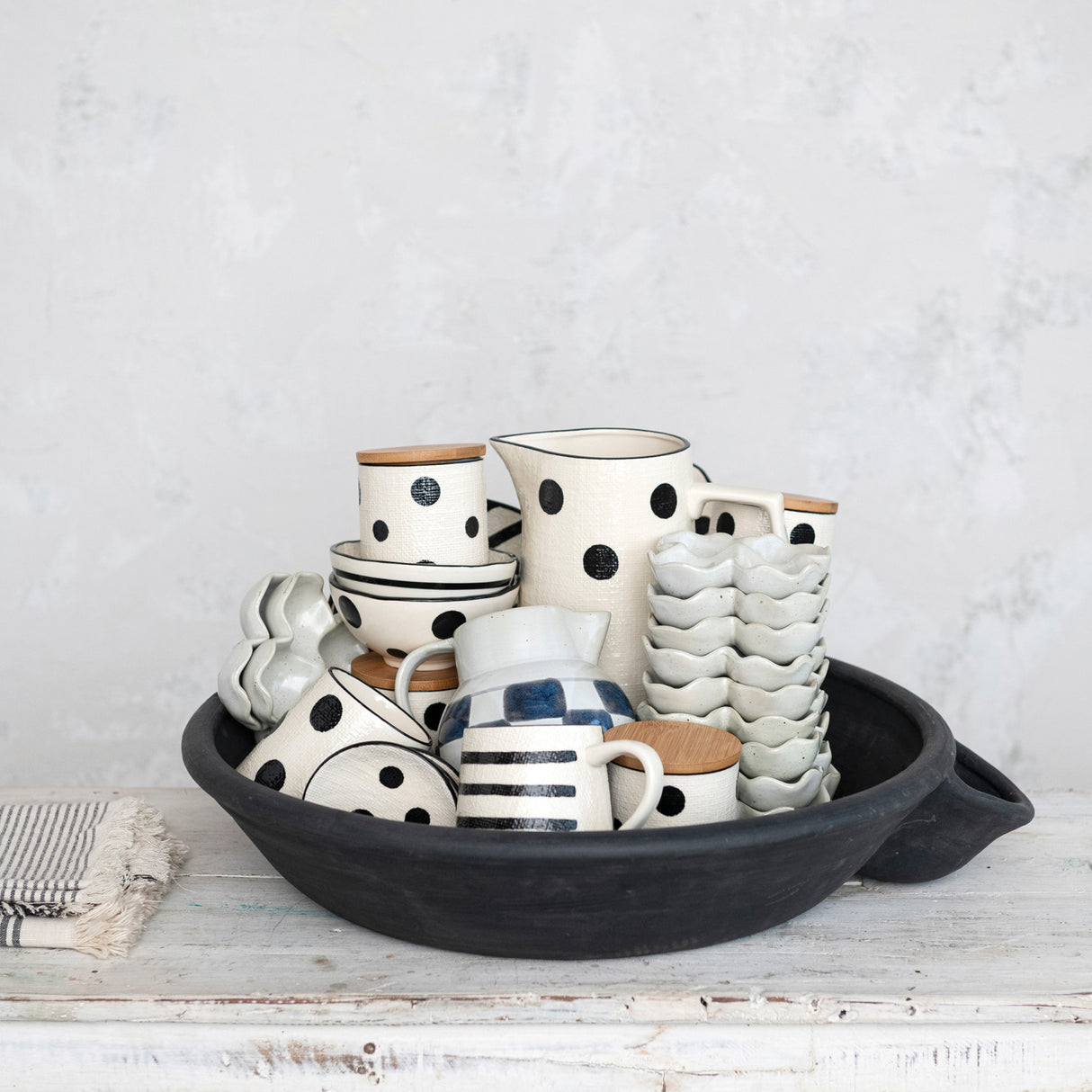 Vintage Inspired Black Clay Dahi Bowl