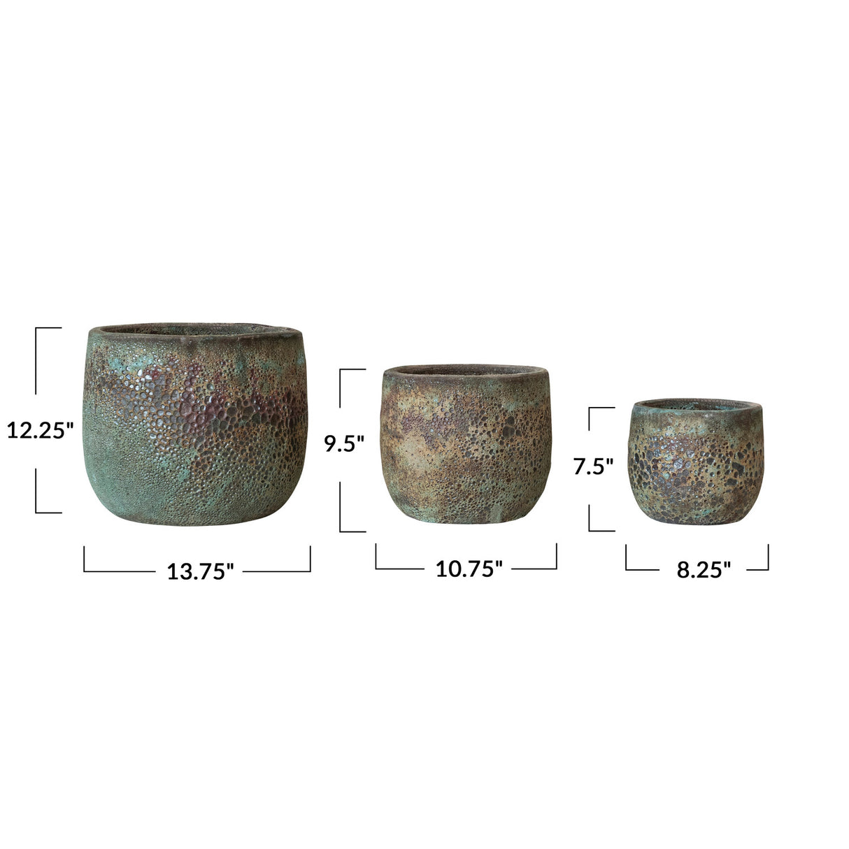 Volcano Finish Coarse Terracotta Planter | 3 Sizes