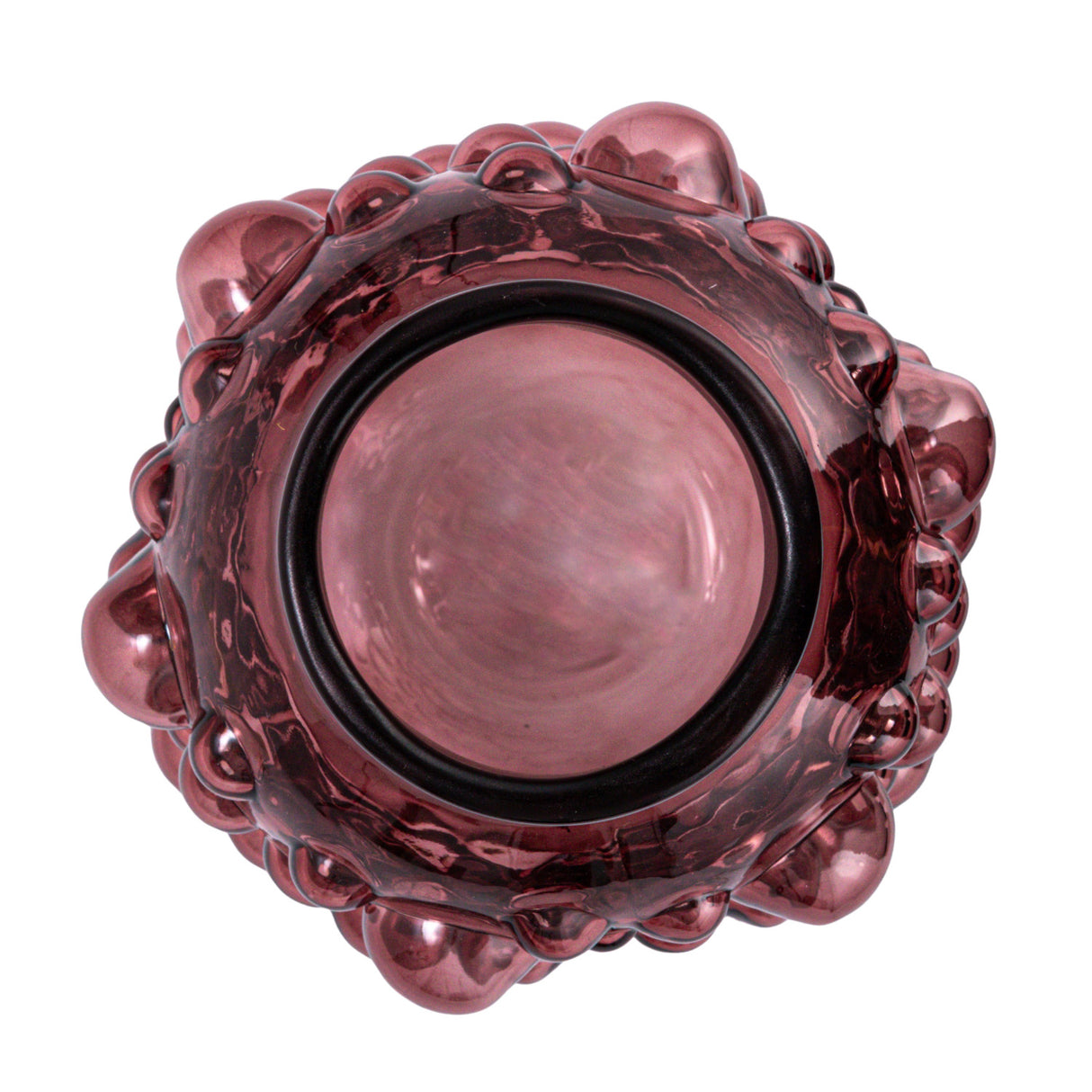 Purple Glass Bubble Vase with Raised Dots