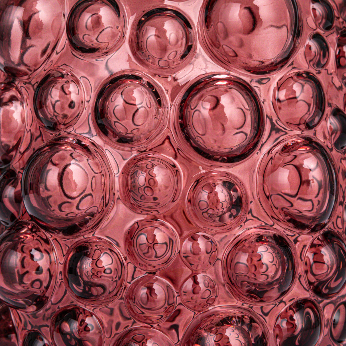 Purple Glass Bubble Vase with Raised Dots