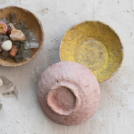 Decorative Colorful Paper Mache Bowls