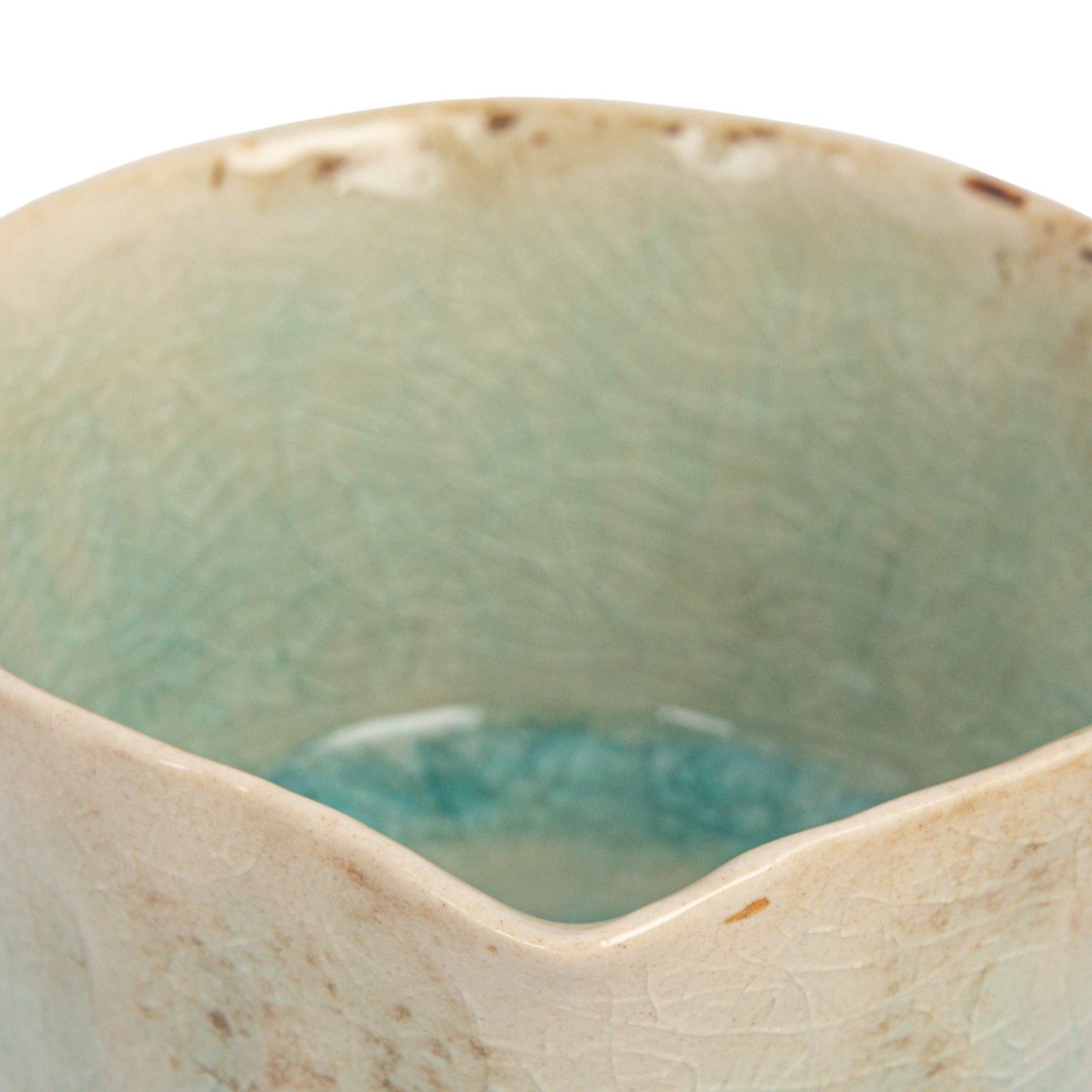 Teal Crackle Glaze Ceramic Measuring Cups | Set of 4