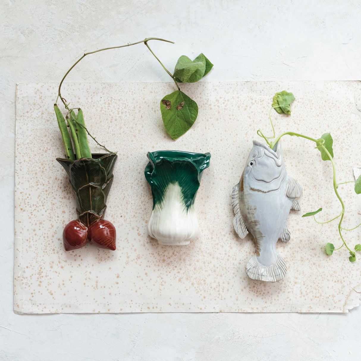 Ceramic Fish Wall Vase