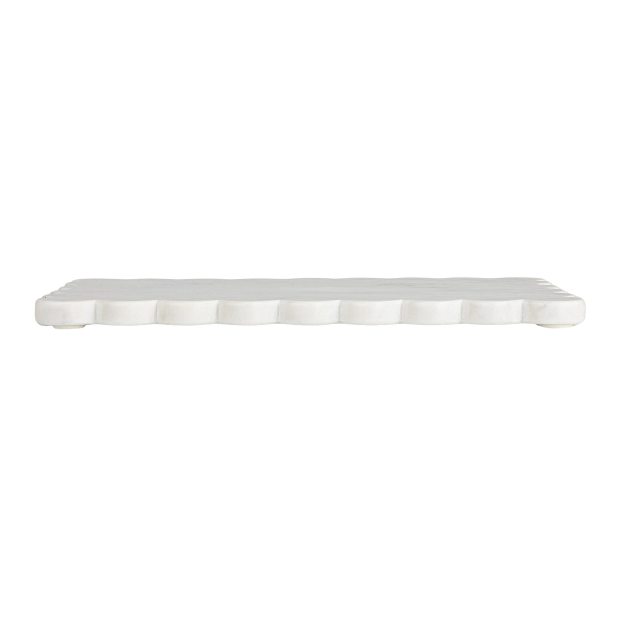 White Marble Scalloped Cheese & Serving Board
