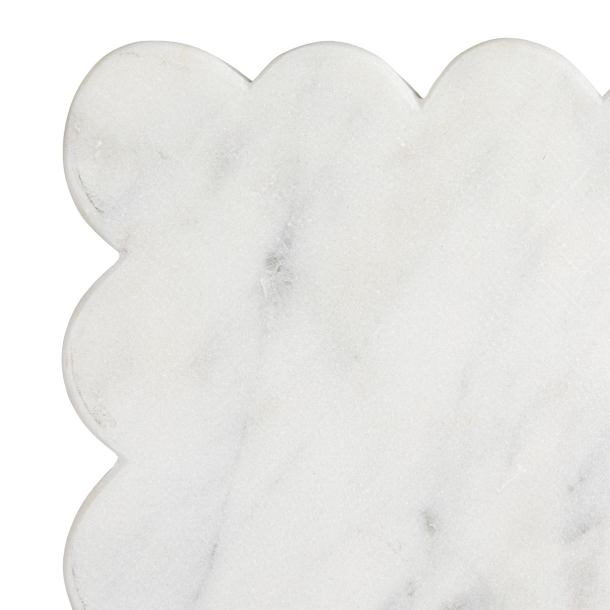 White Marble Scalloped Cheese & Serving Board