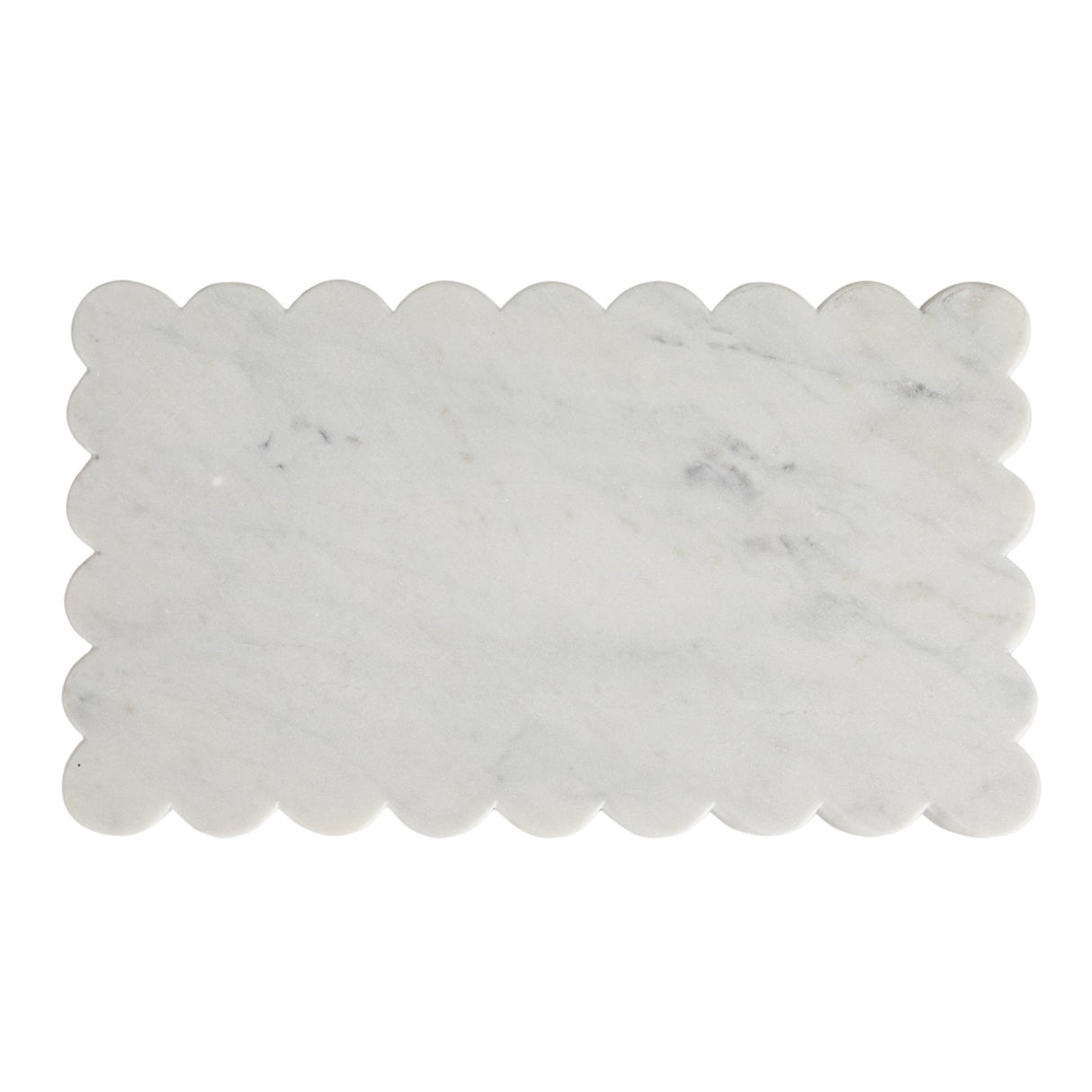 White Marble Scalloped Cheese & Serving Board