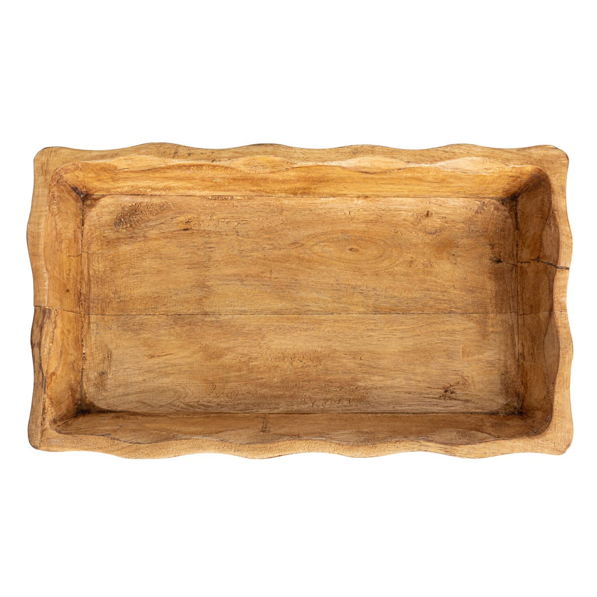 Mango Wood Scalloped Edge Tray