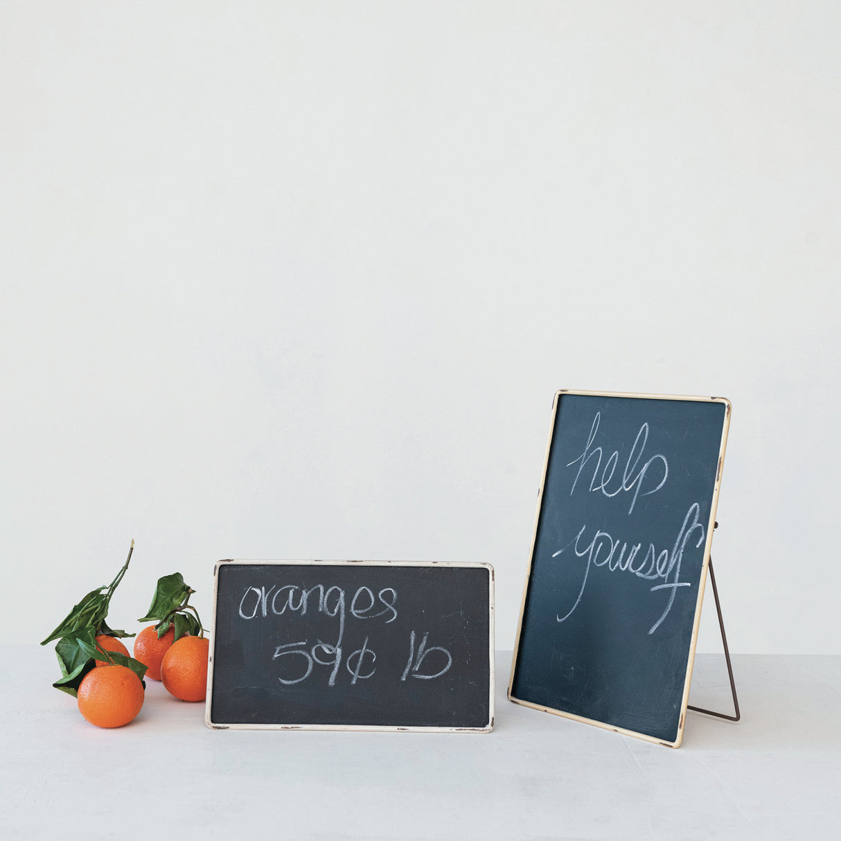 Metal Framed Magnetic Chalkboard with Easel