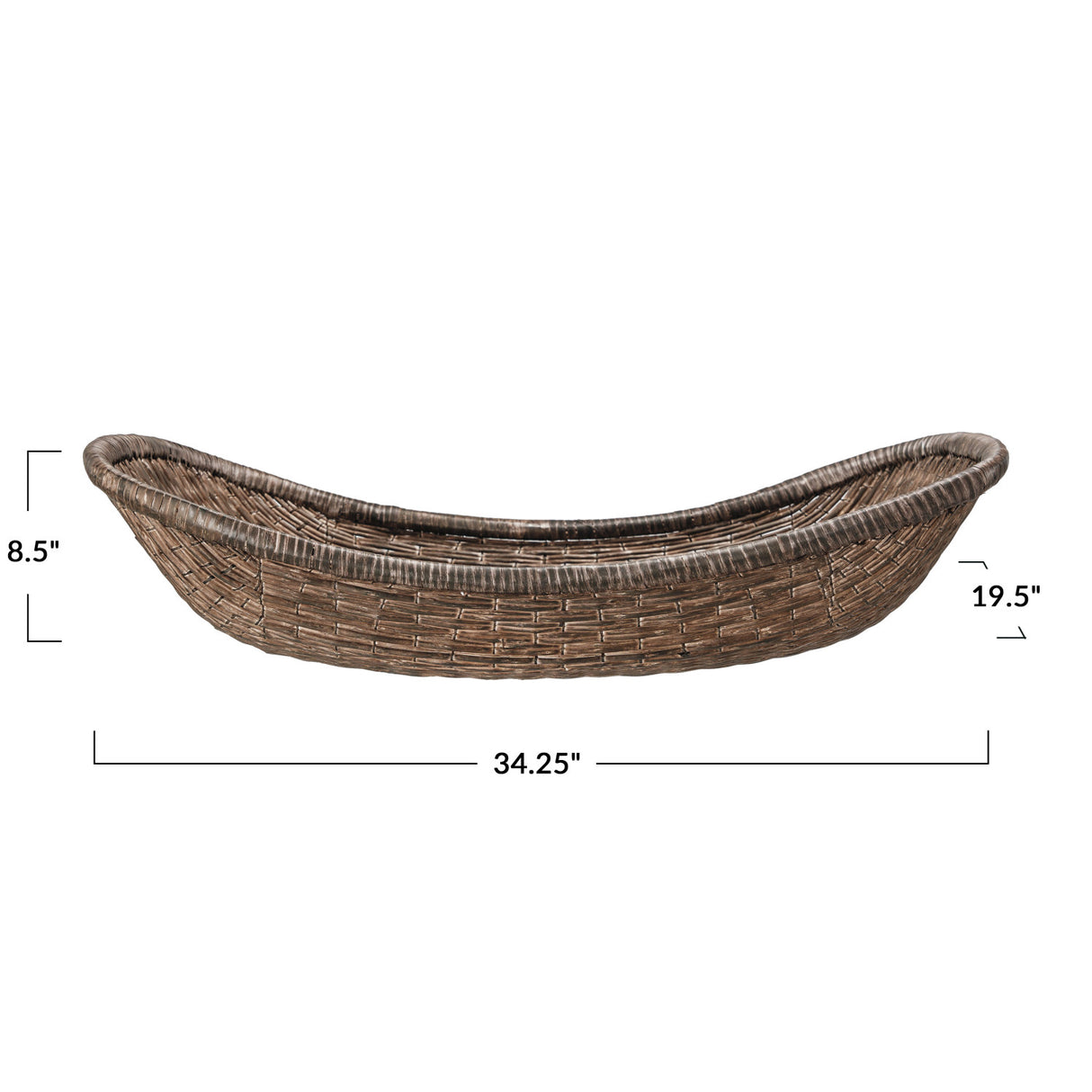 Vintage-Inspired Woven Wicker Tray Basket