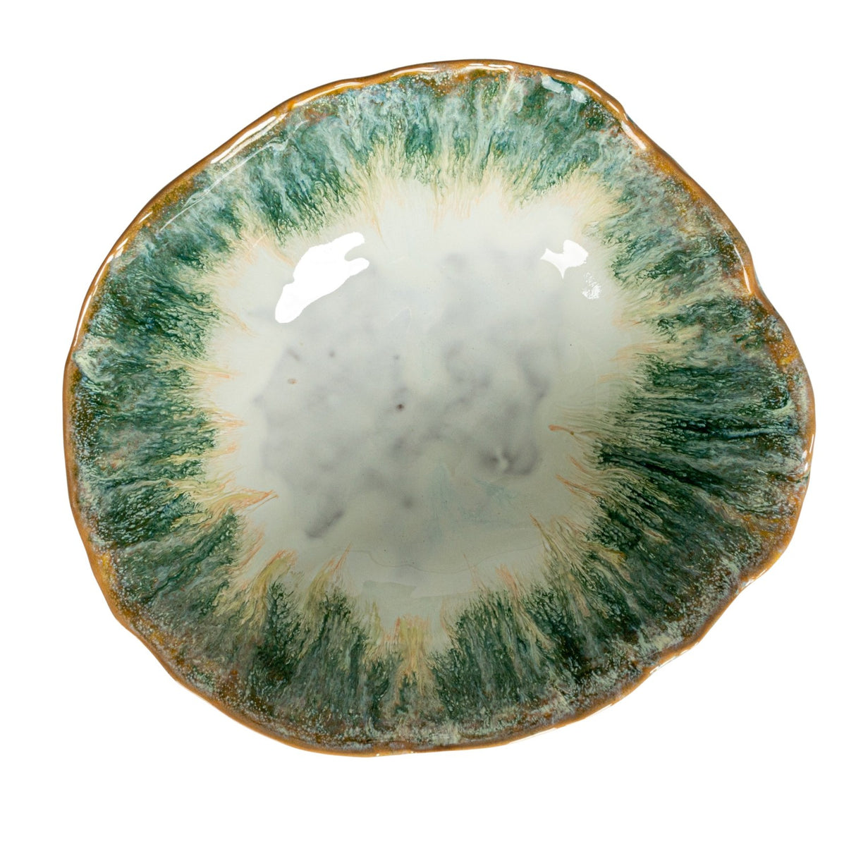 Reactive Glaze Ceramic Footed Bowl