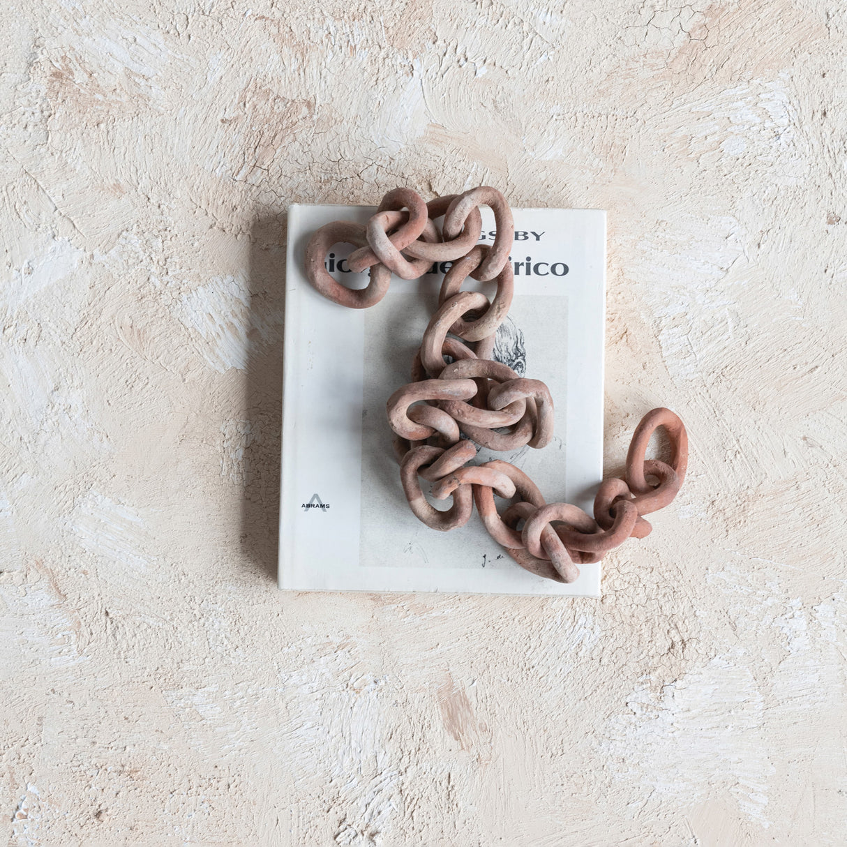 Handmade Terra-Cotta Distressed Decorative Chain | 34'' Long