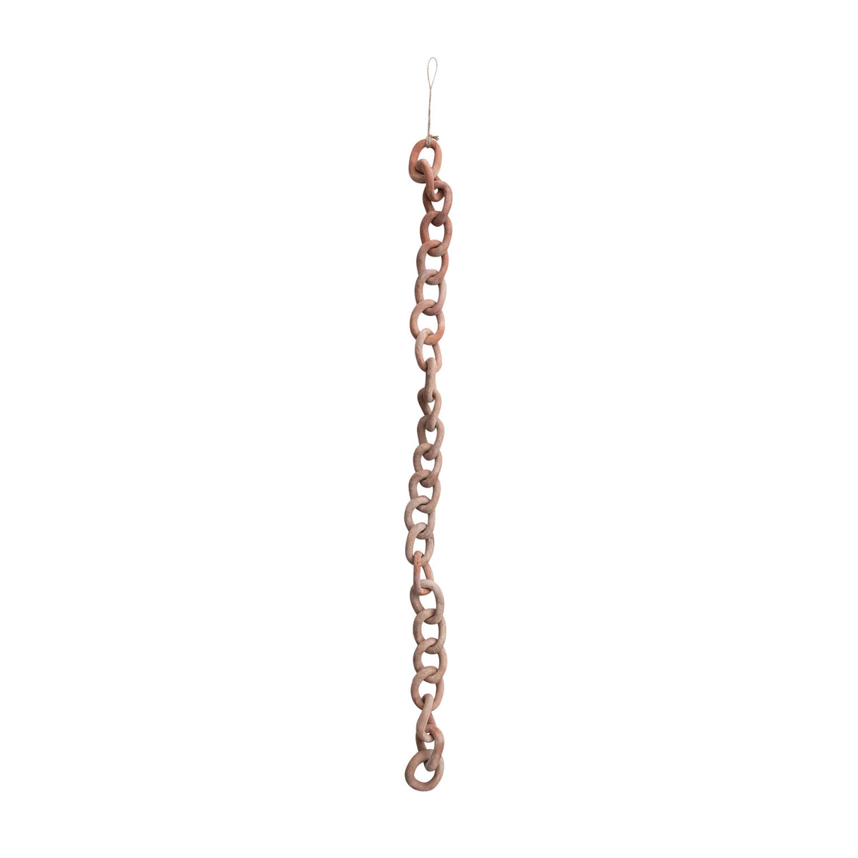 Handmade Terra-Cotta Distressed Decorative Chain | 34'' Long