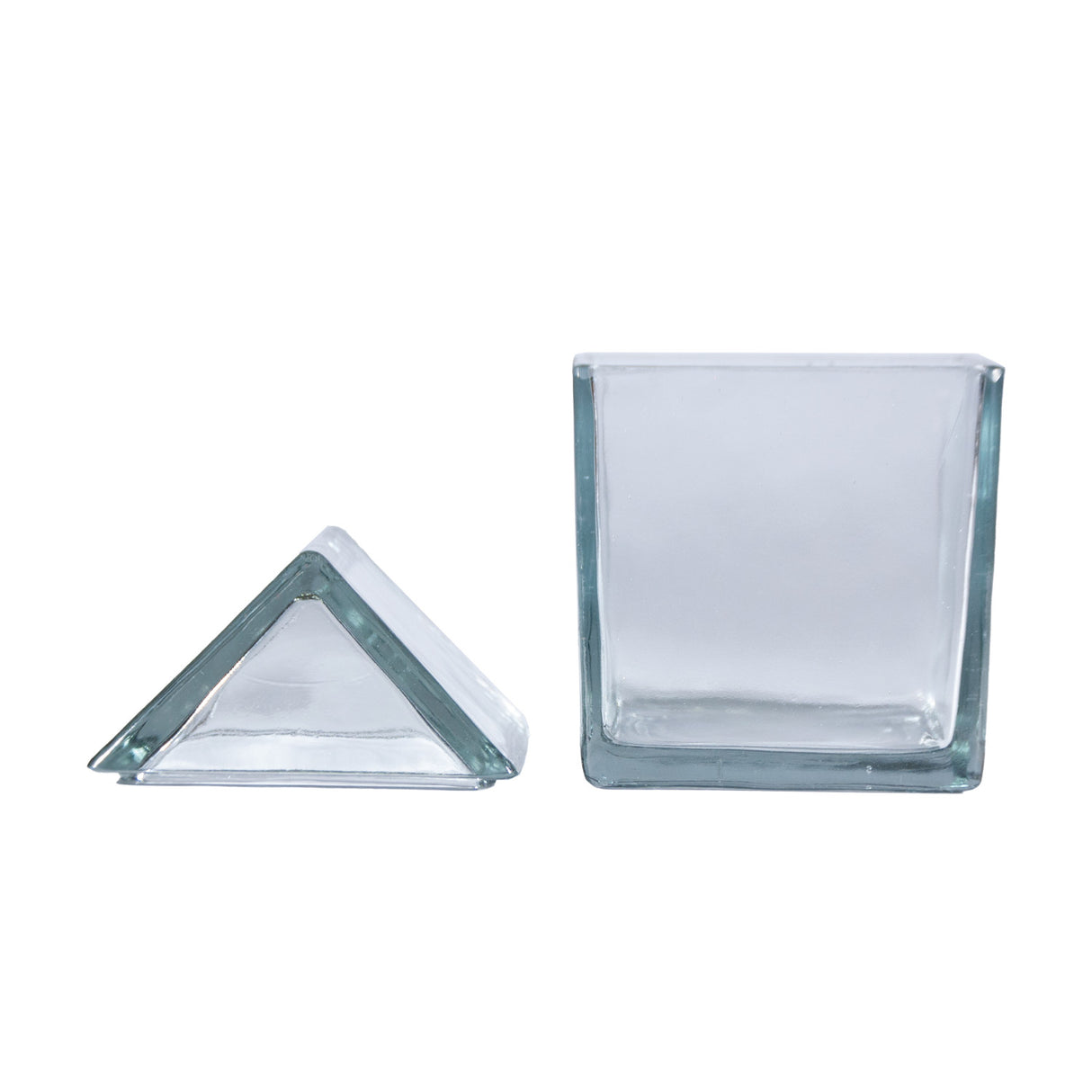 Recycled Glass House Shaped Storage Jar with Lid | 2 Sizes