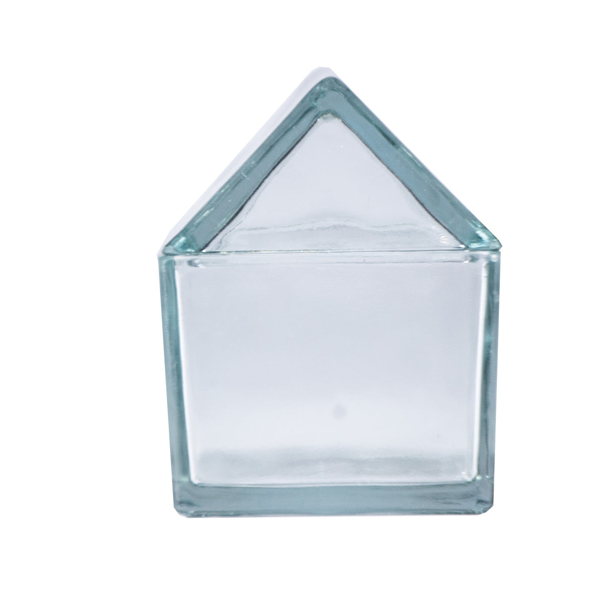 Recycled Glass House Shaped Storage Jar with Lid | 2 Sizes