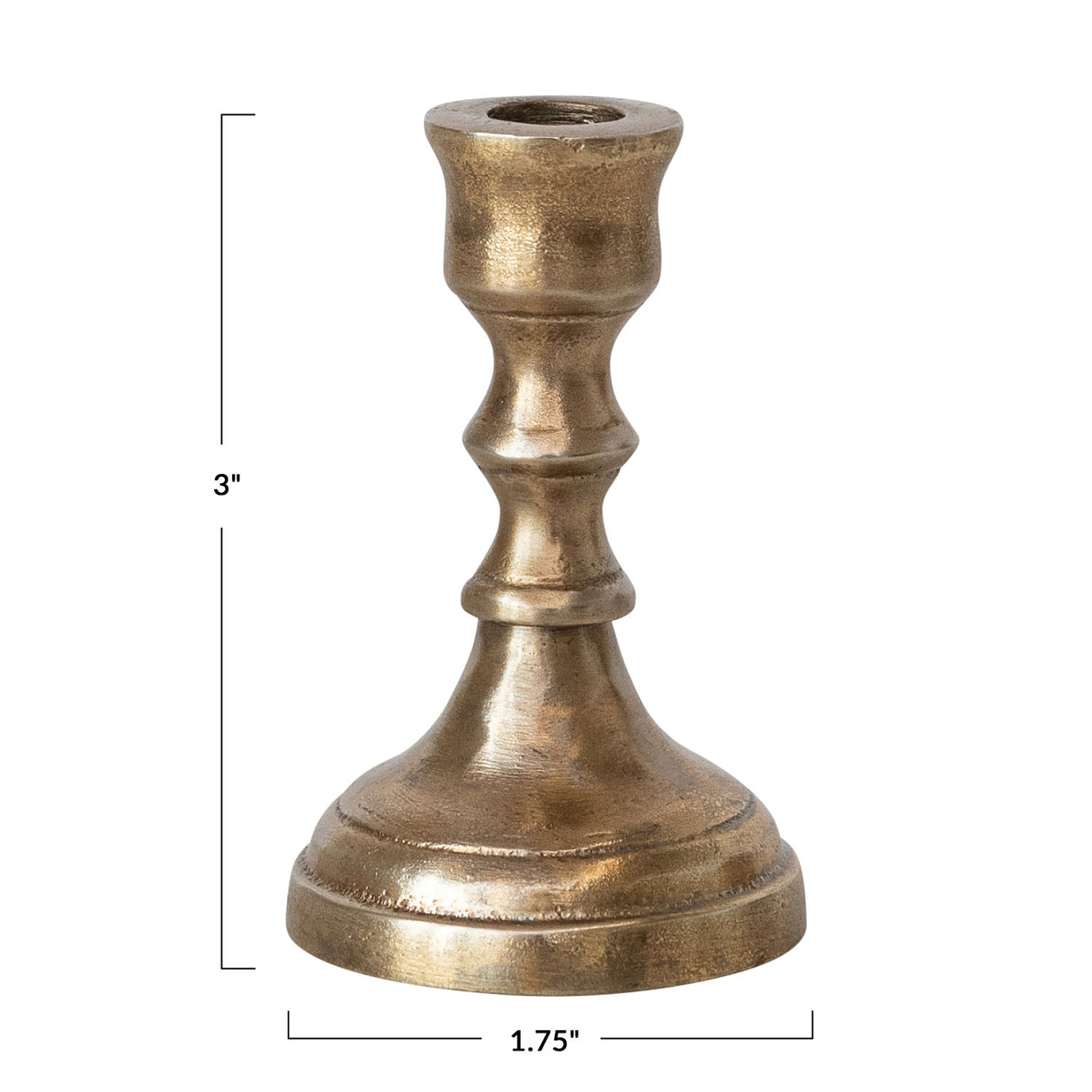 Antique Brass Mini Taper Candle Holder