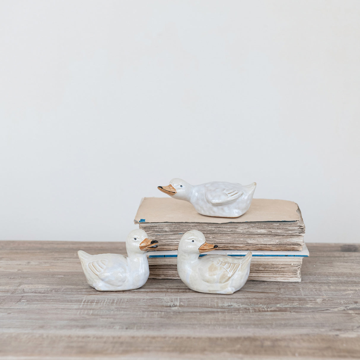 Vintage-Inspired Stoneware Ceramic Ducklings | 3 Styles