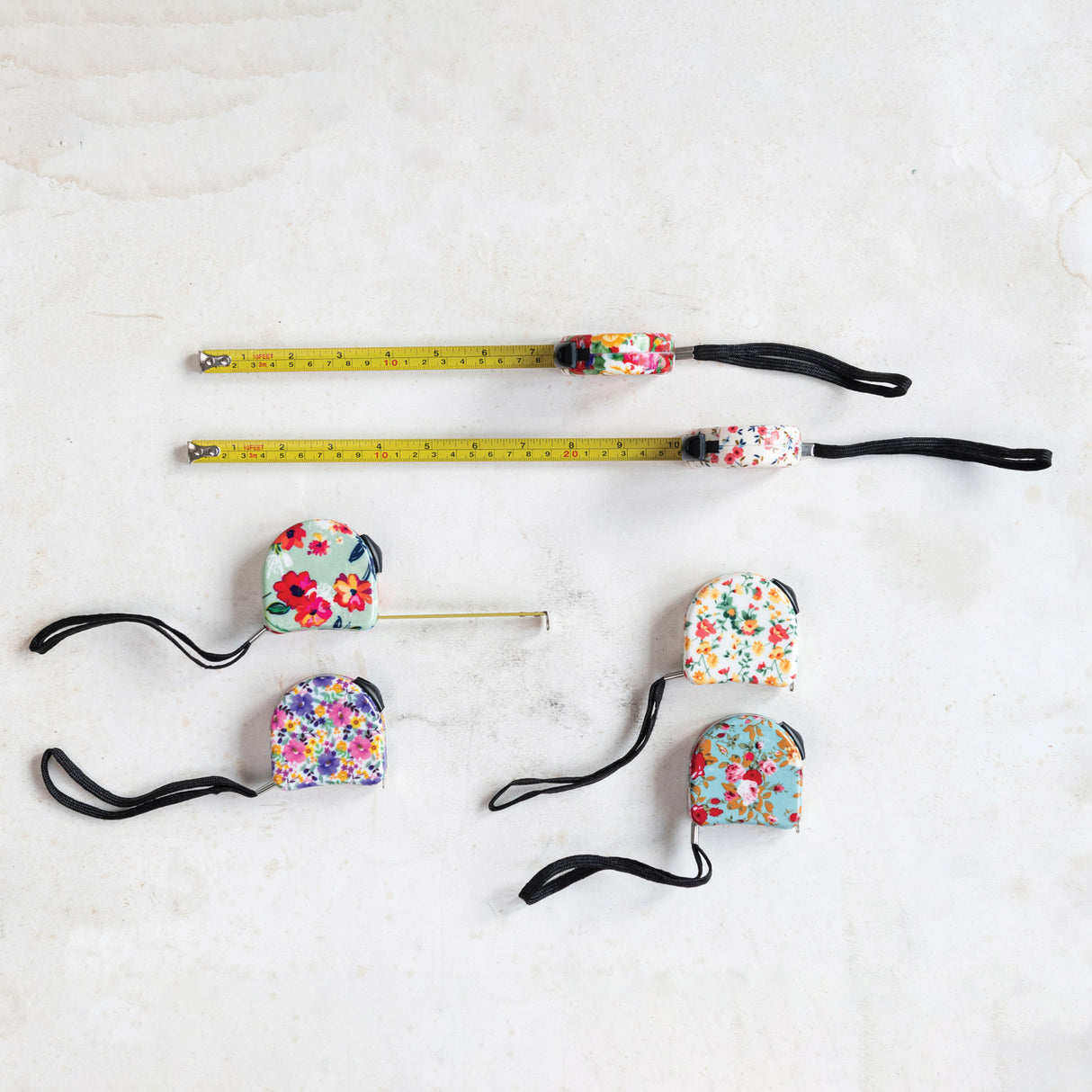 Floral 10 Foot Tape Measure with Wrist Strap