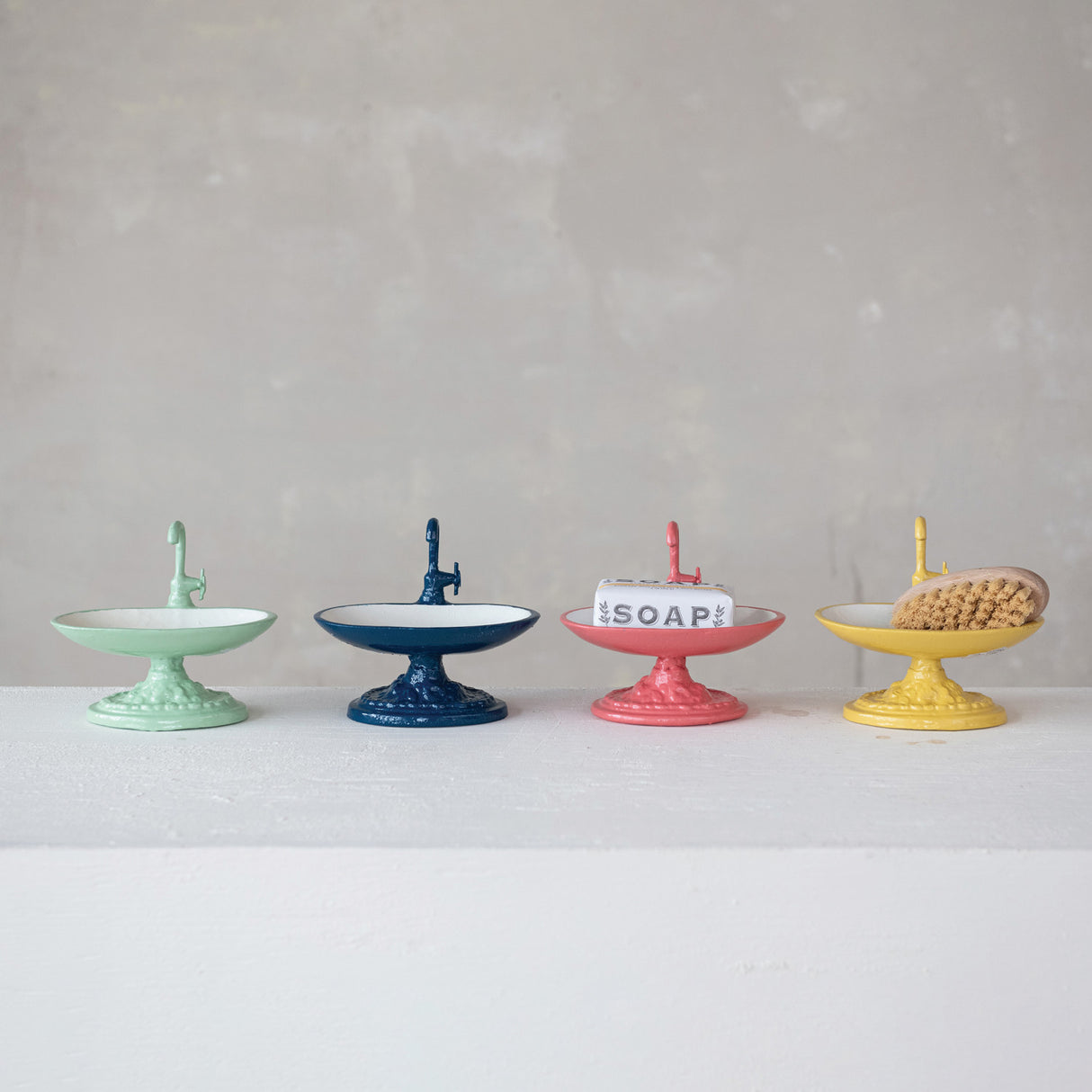 Cast Iron Sink Shaped Sponge & Soap Holder