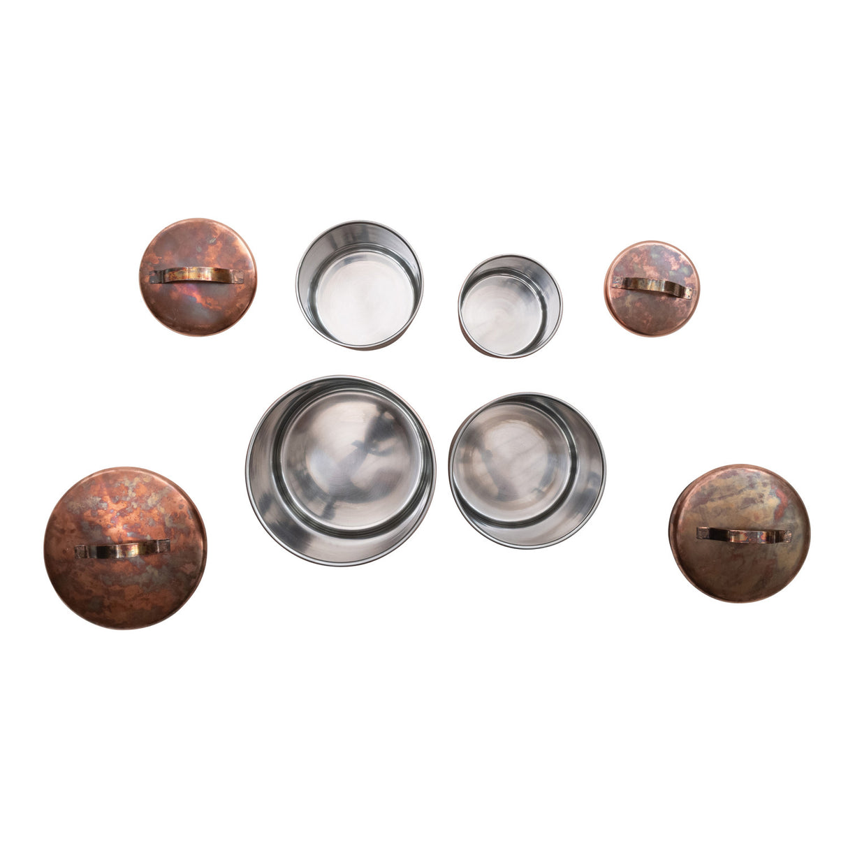 Oxidized Copper Finish Stainless Steel Canisters | 4 Sizes