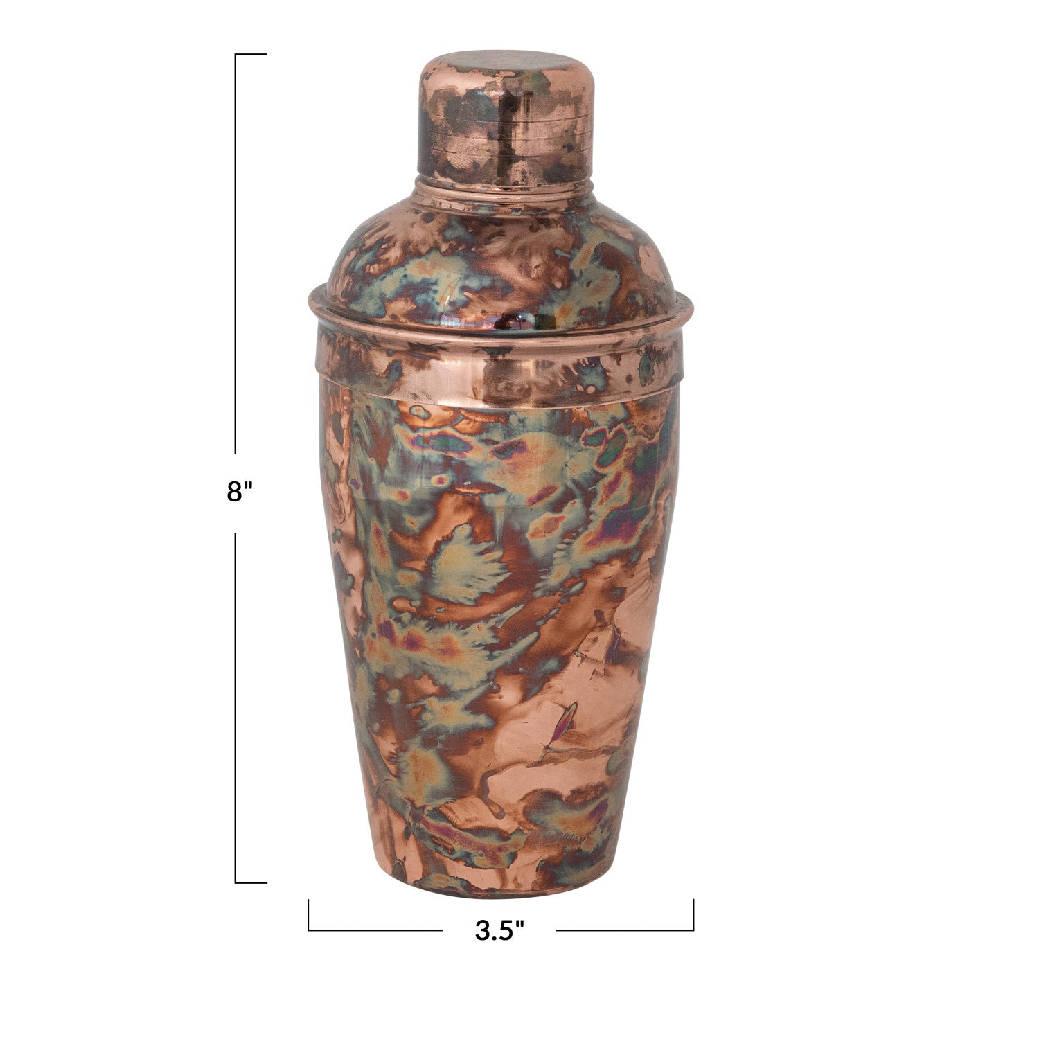 Oxidized Copper Cocktail Shaker