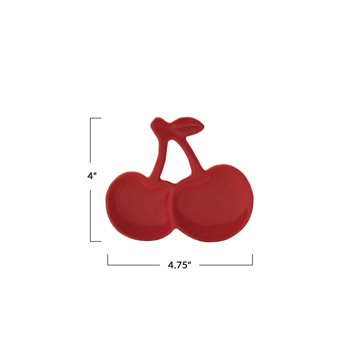 Cherry Shaped Red Ceramic Dish