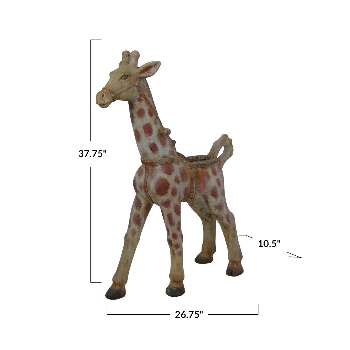 Vintage-Inspired Carousel Giraffe Planter