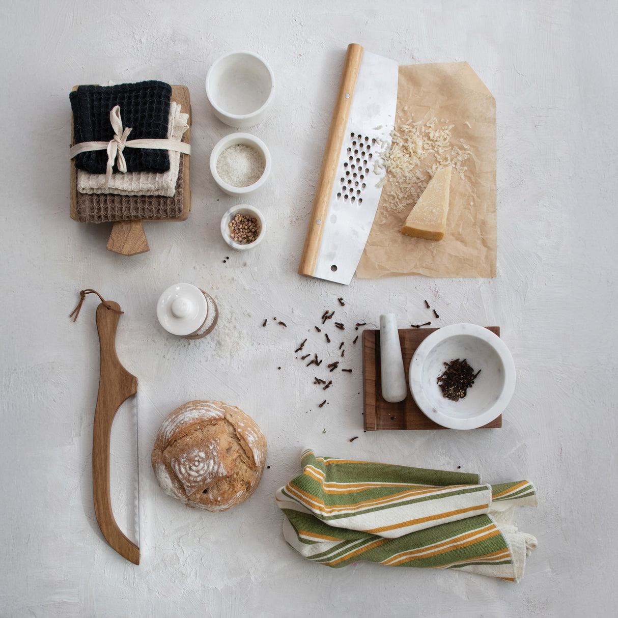 Acacia Wood Bread Bow Knife with Stainless Steel Blade