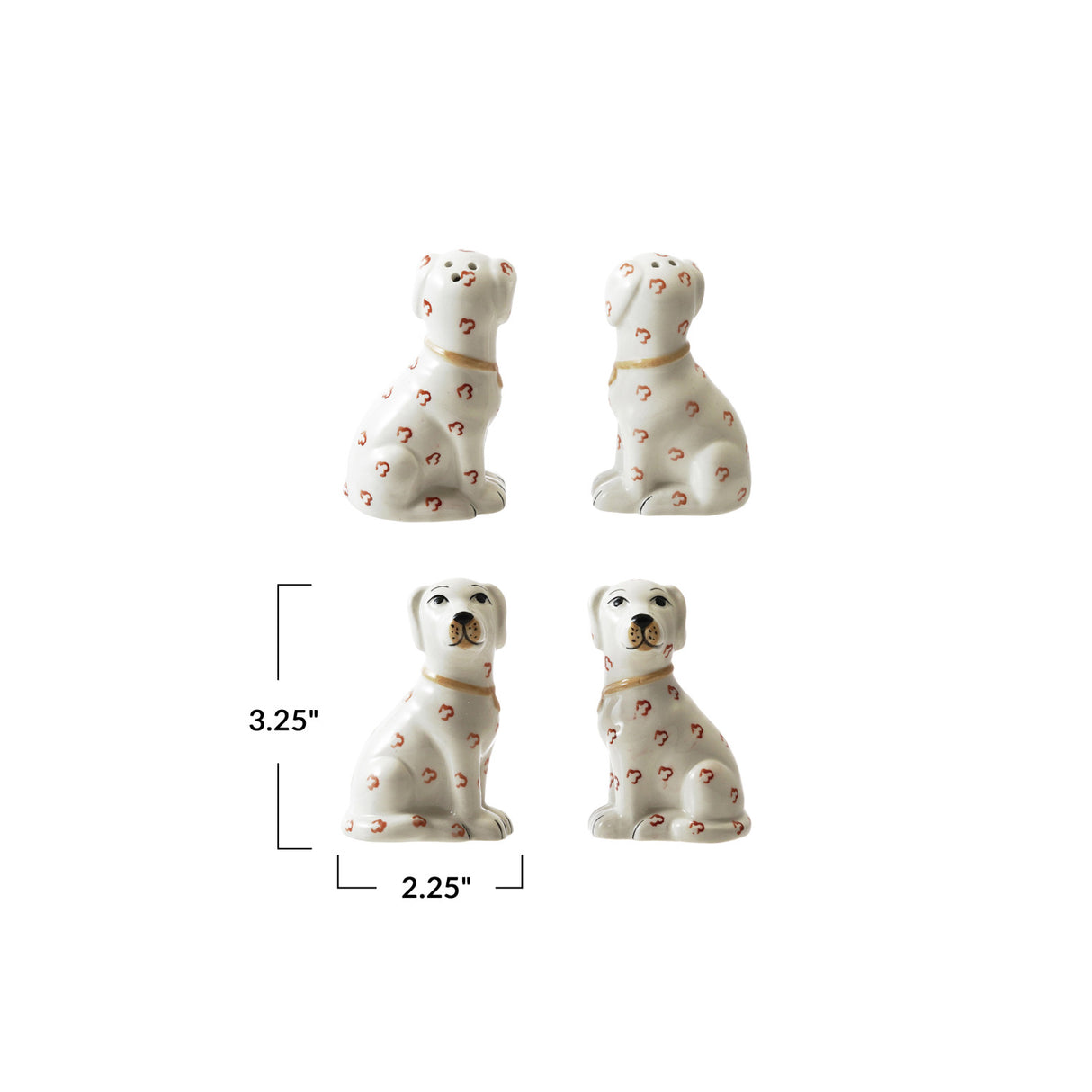Ceramic Dog Salt & Pepper Shaker Set