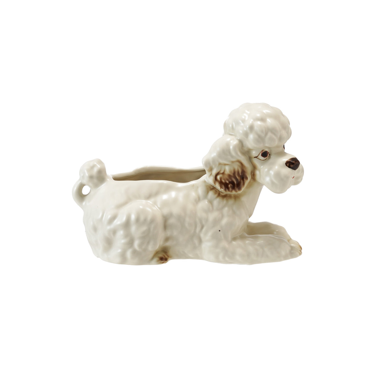 Vintage-Inspired Ceramic Poodle Planter