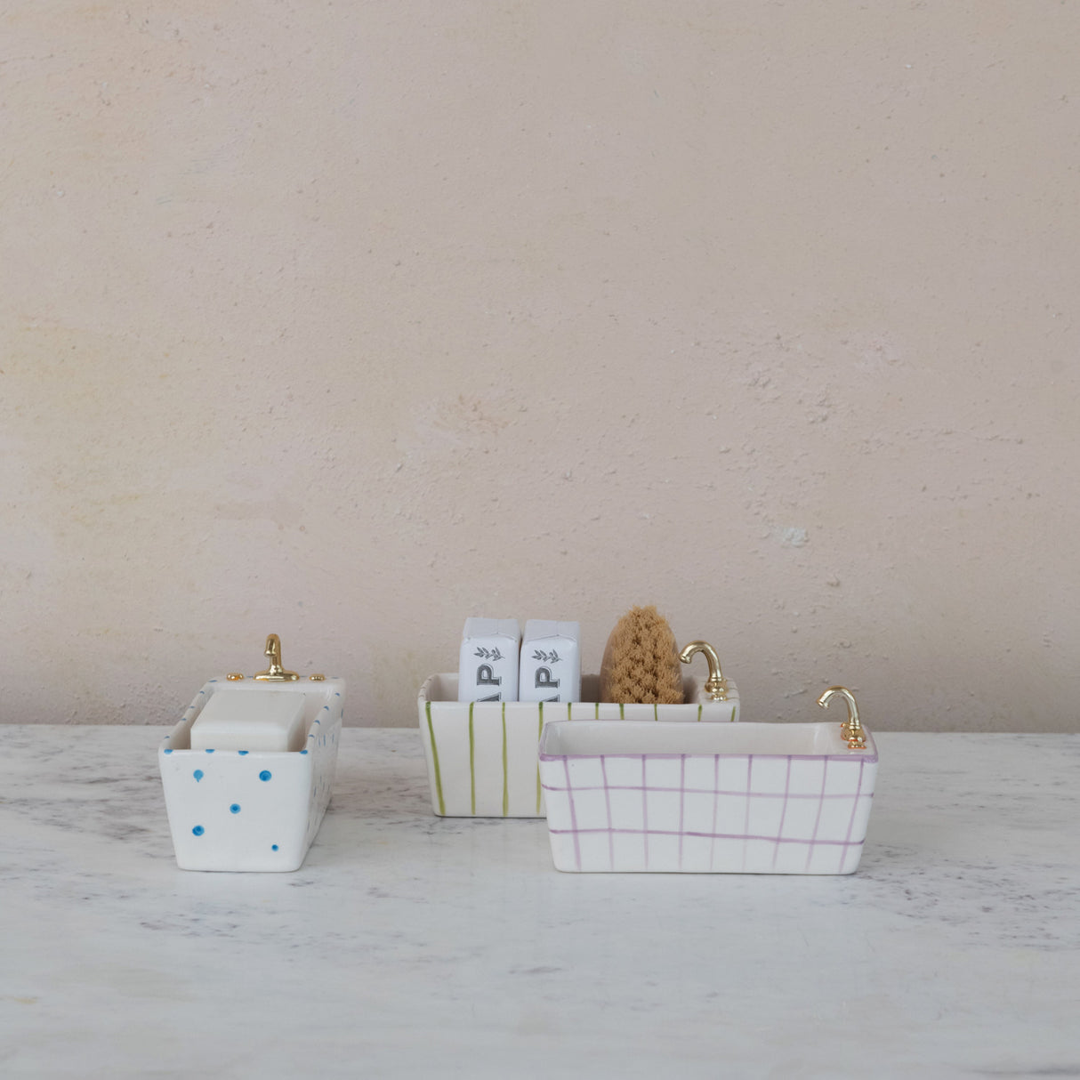 Whimsical Bathtub Ceramic Soap Dish