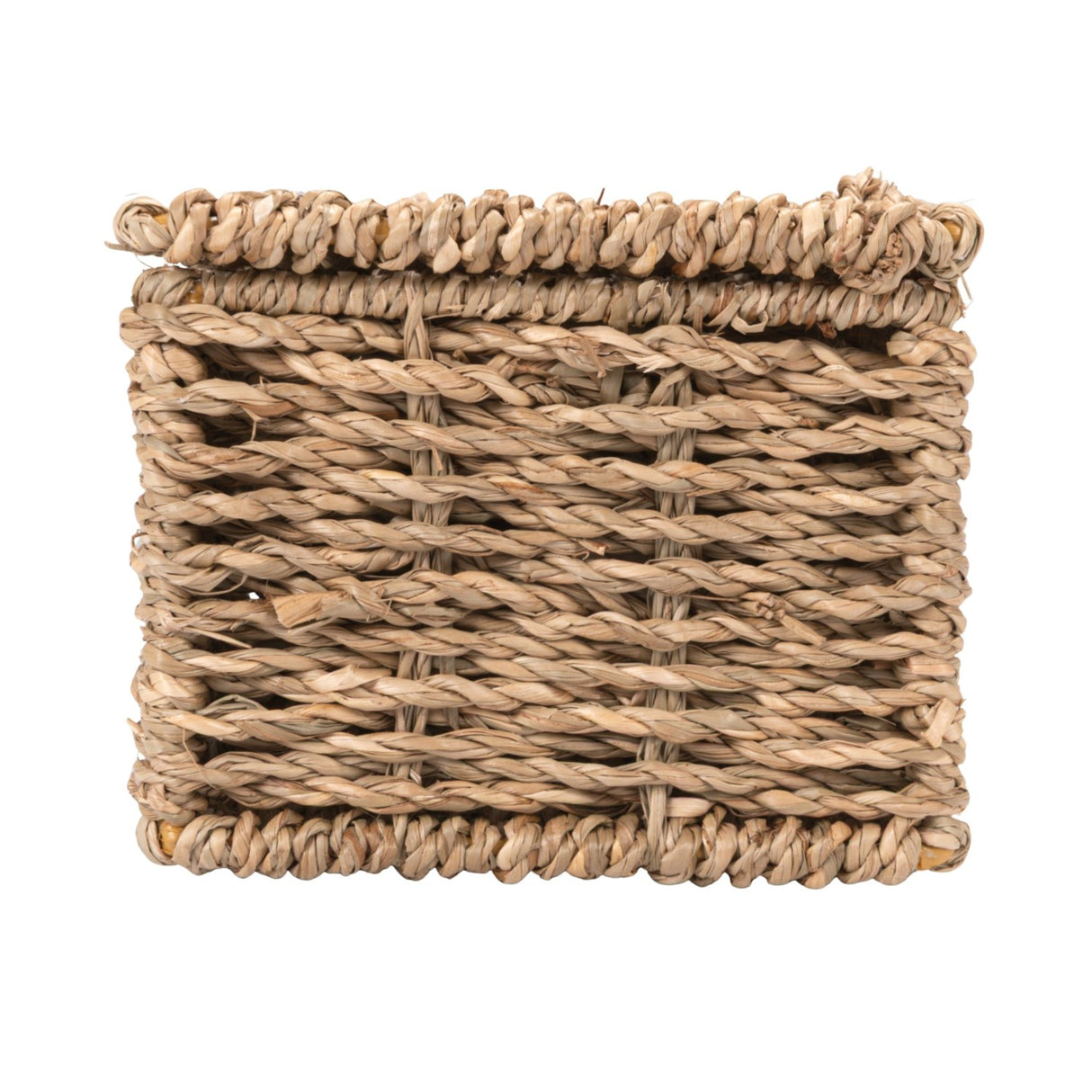 Handwoven Seagrass Storage Basket with Lid and Dividers
