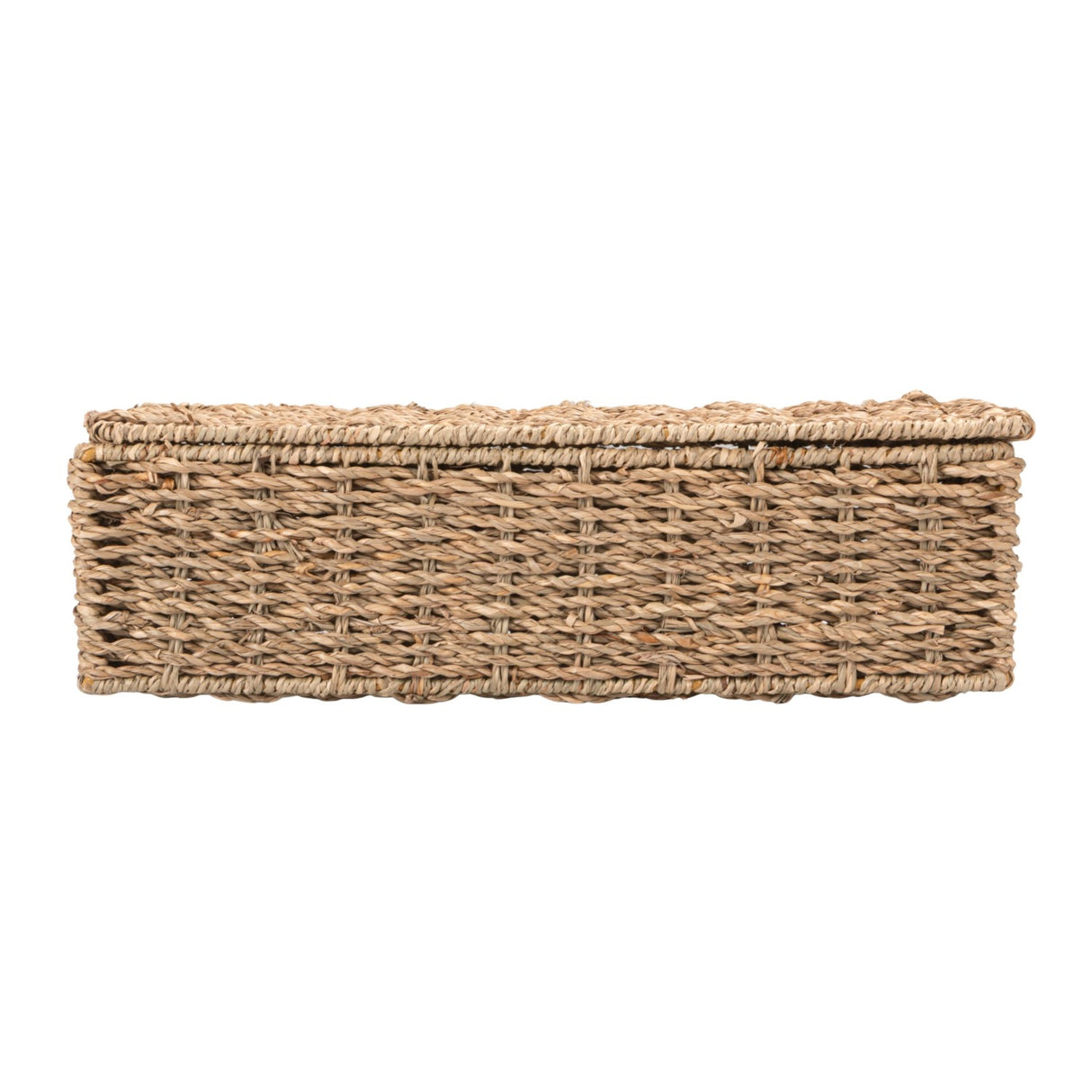 Handwoven Seagrass Storage Basket with Lid and Dividers