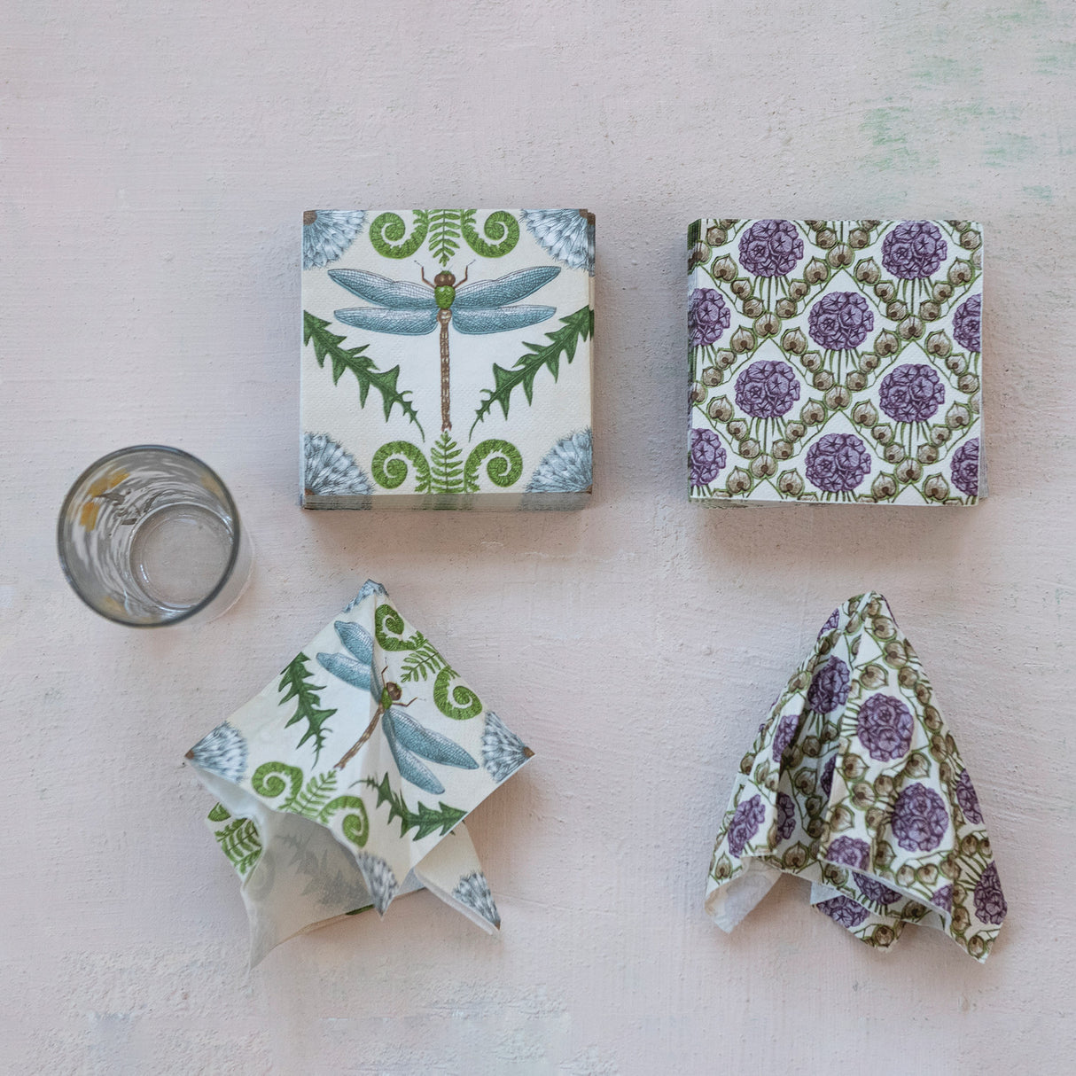 Dragonfly & Botanical Cocktail Napkins (Set of 50)