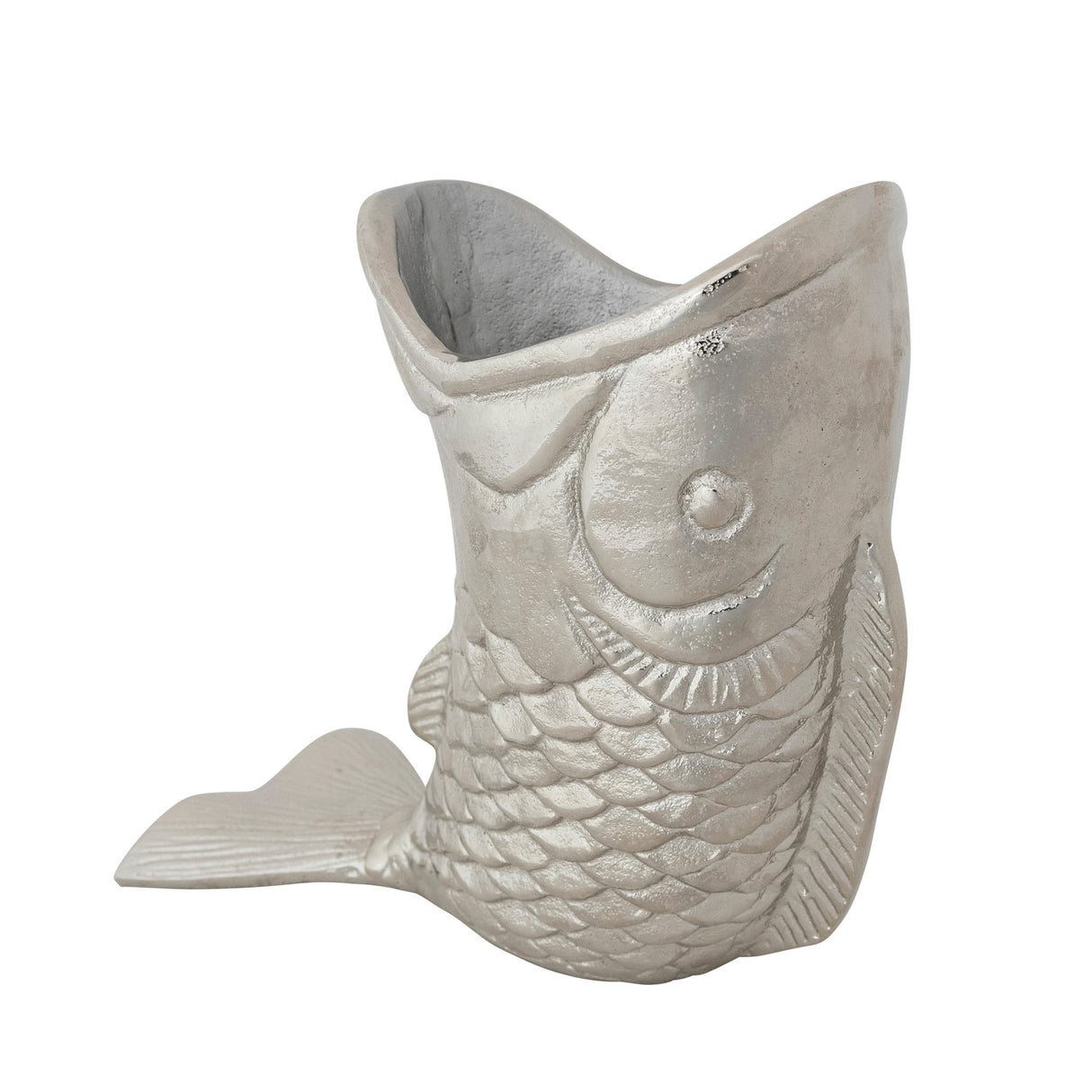 Aluminum Nickel Finish Fish Bottle Holder