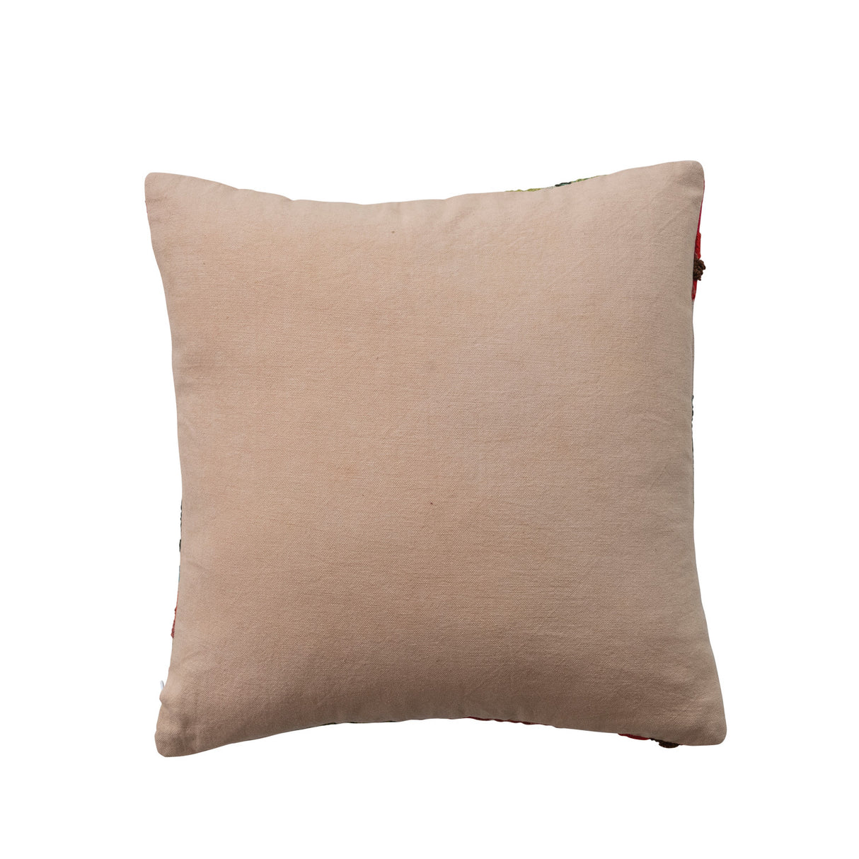 Embroidered Floral Throw Pillow